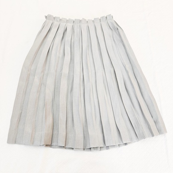 & Other Stories Pleated Metallic Pleated Tulle Skirt Size 12 MINT - Picture 1 of 6